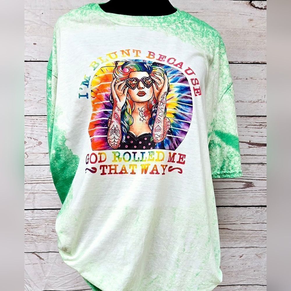 Funny women's tee shirt, Bleached tees